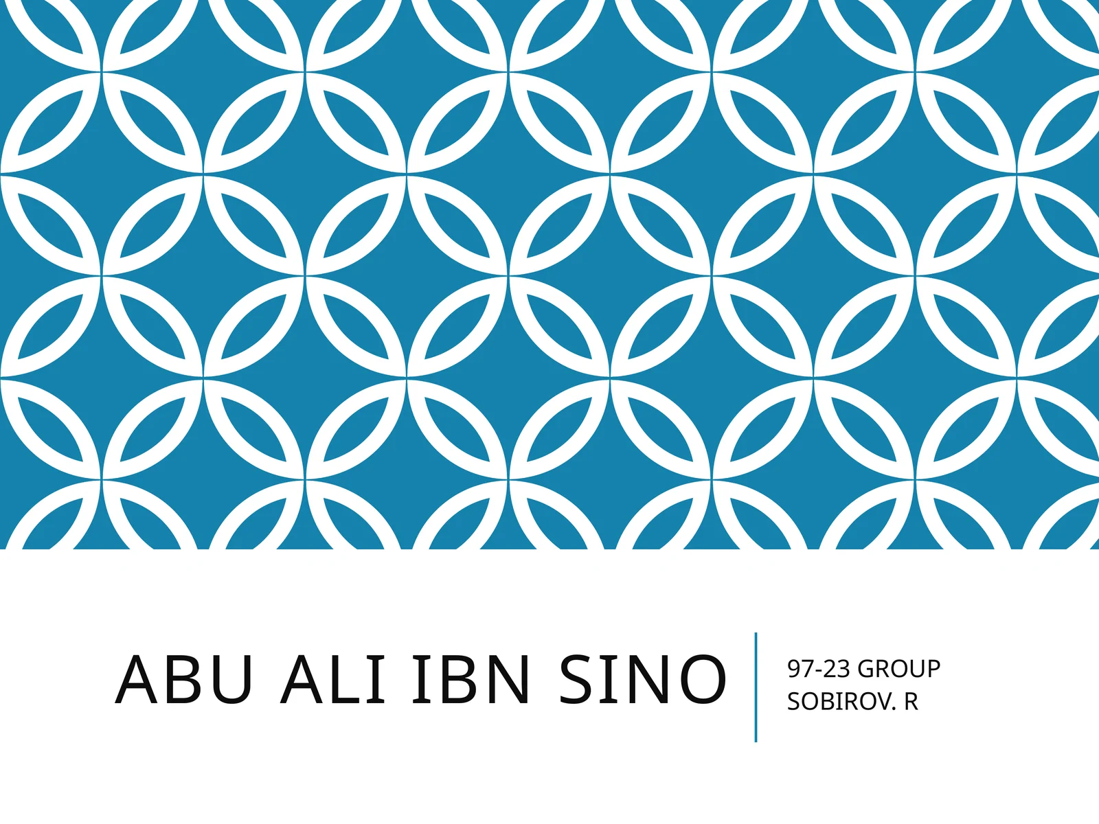 ABU ALI IBN SINO