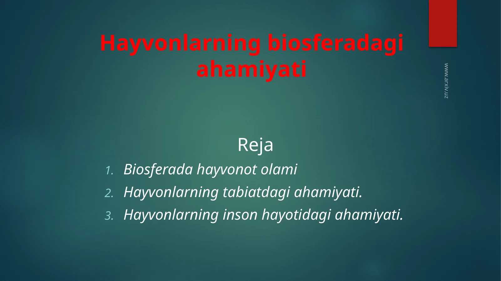 Hayvonlarning biosferadagi ahamiyati