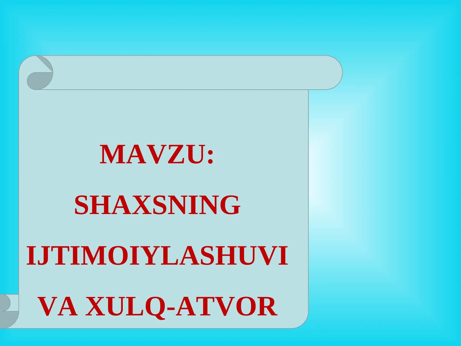 Ijtimoiy xulq-atvor xususiyatlari