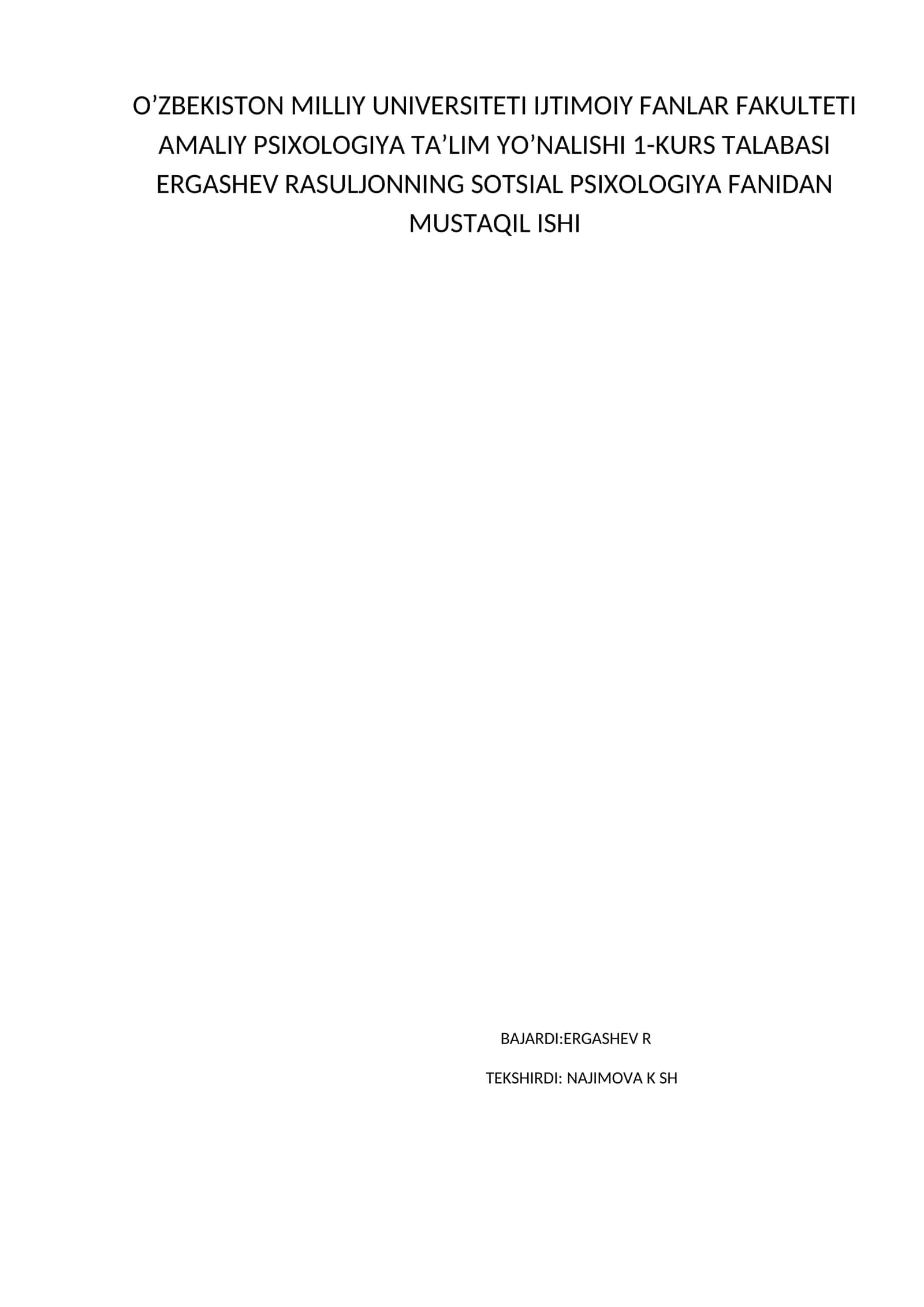 SOTSIAL PSIXOLOGIK metodikalar toplami