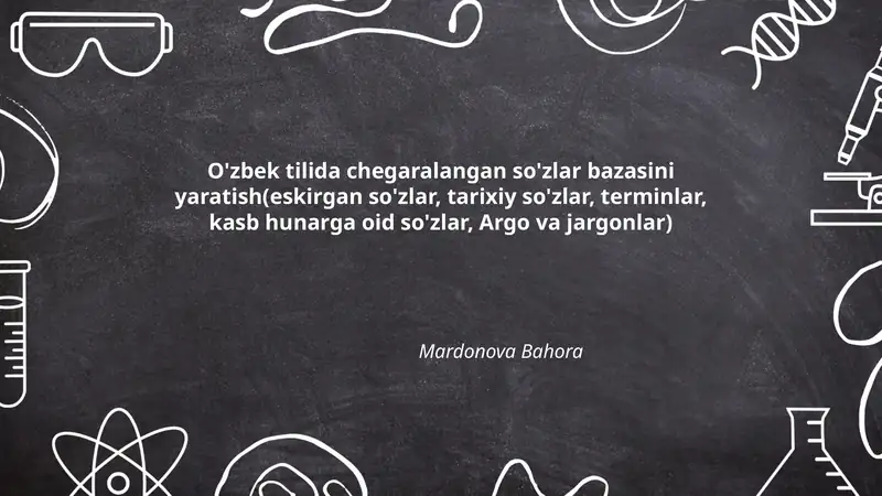 O'zbek tilida chegaralangan so'zlar bazasi