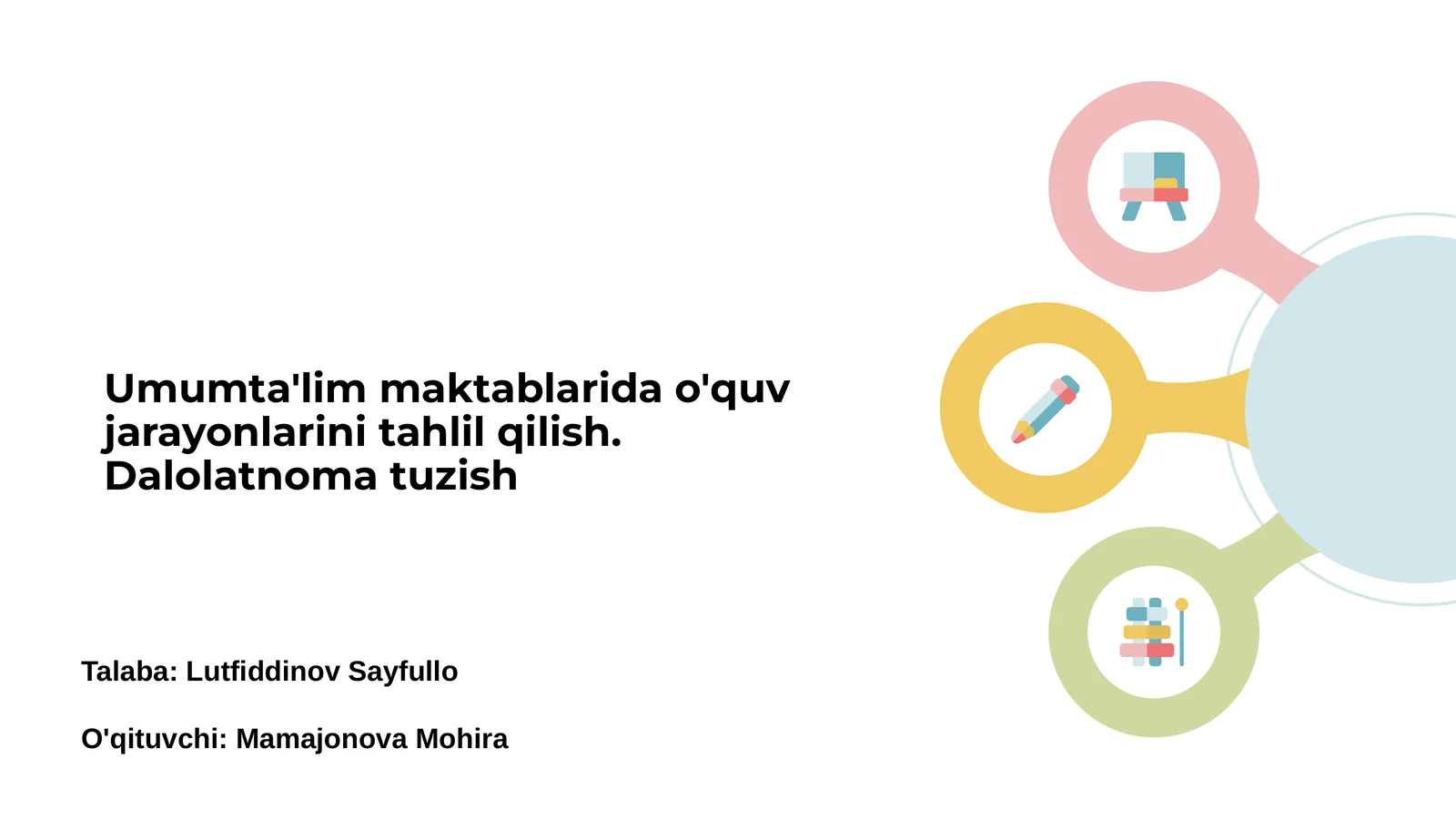 Umumta'lim maktablarida o‘quv jarayonlari
