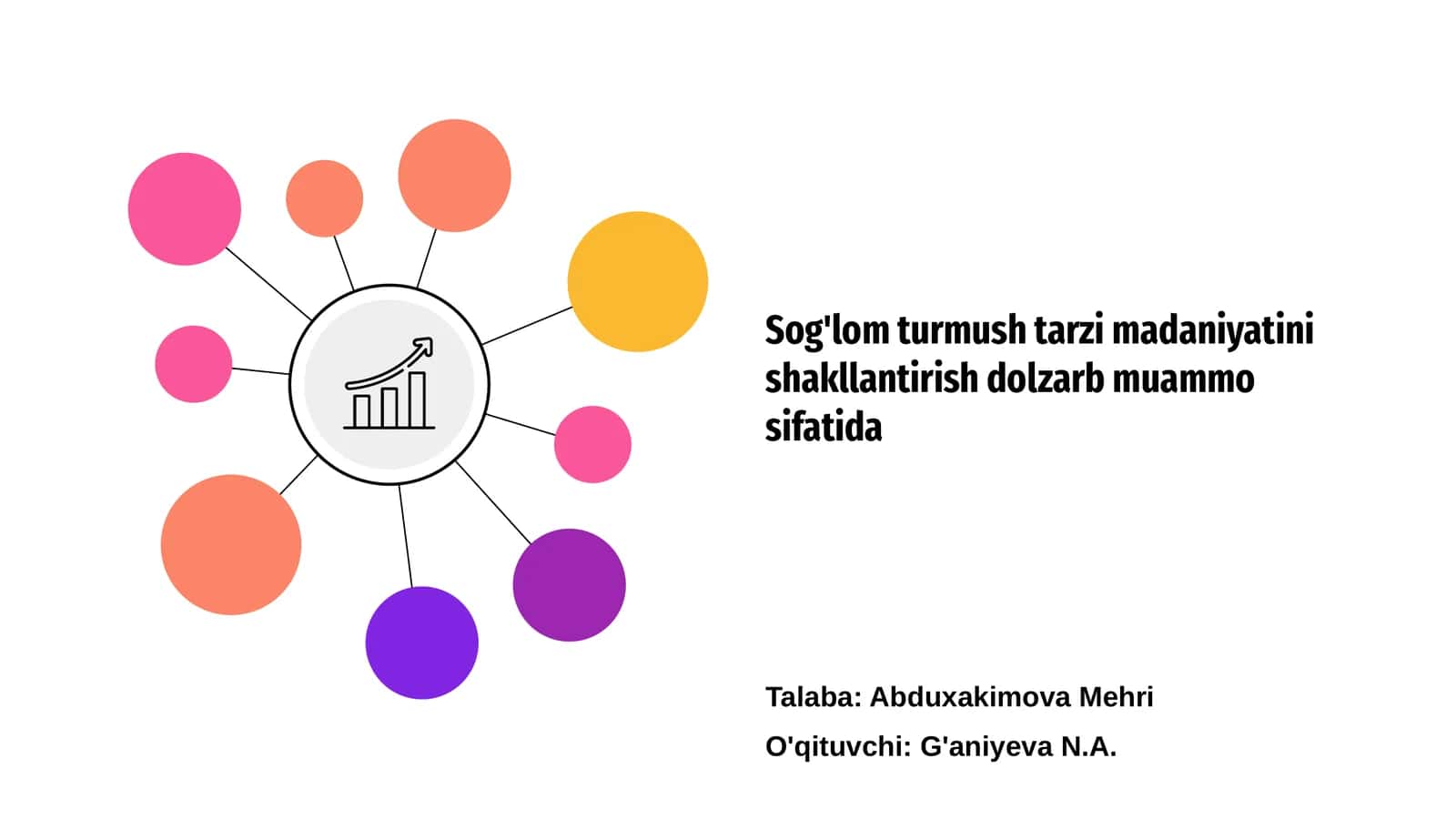 Sog'lom turmush tarzi madaniyatini shakllantirish dolzarb muammo sifatida