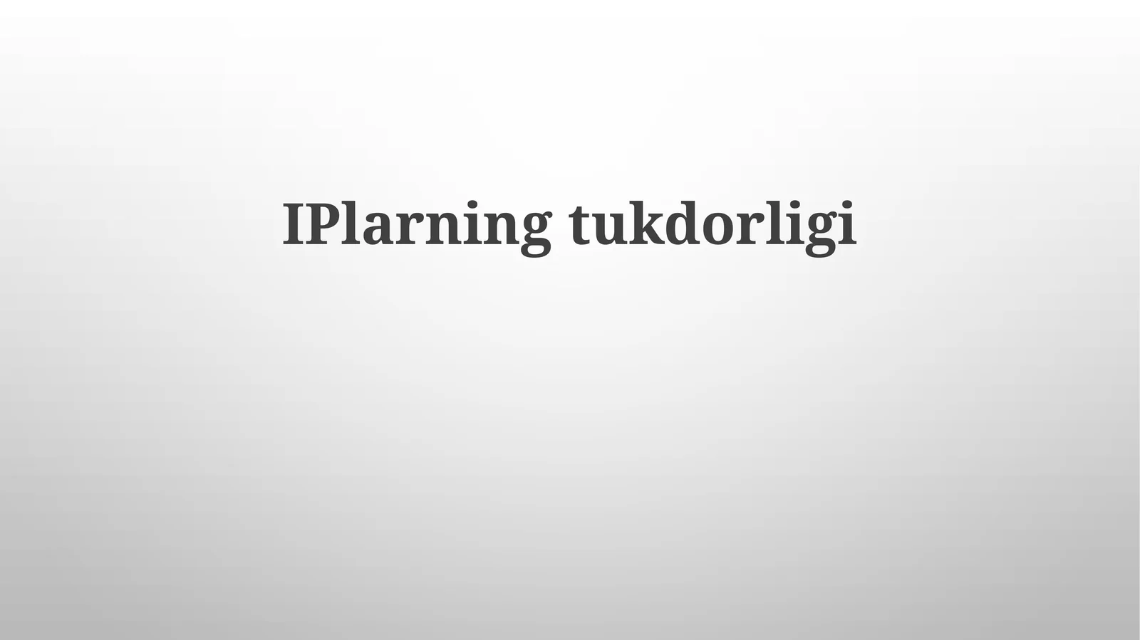 IP-manzil tuzilmasi