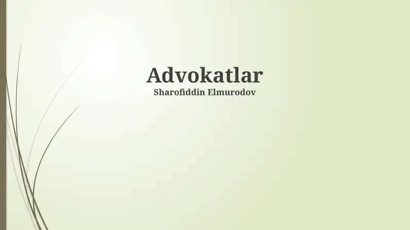 Advokatlar