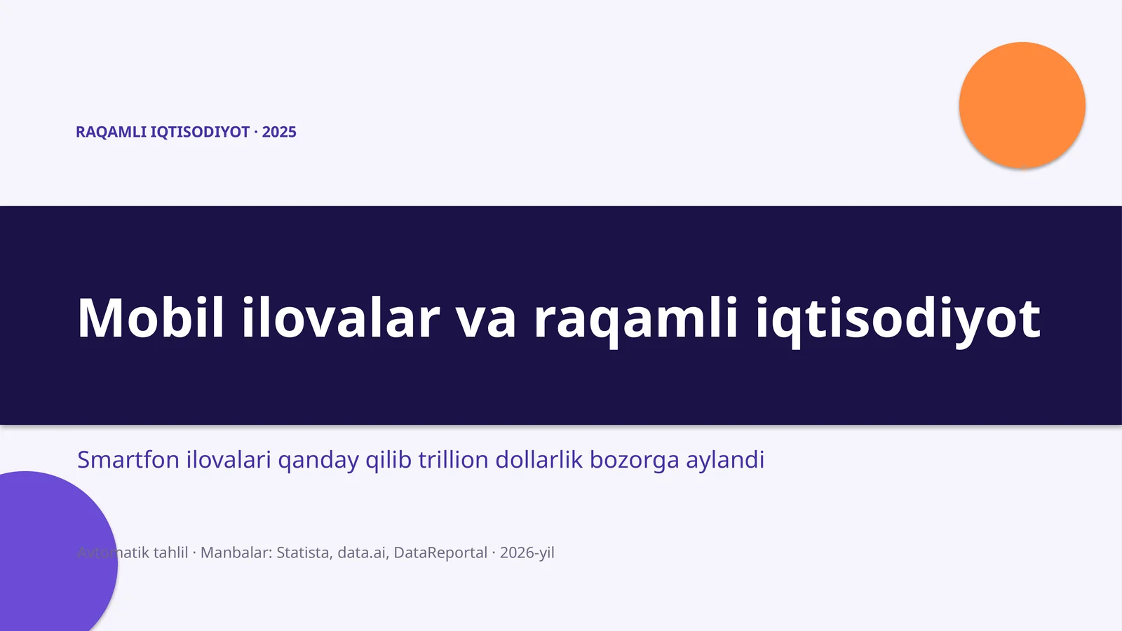 Mobil ilovalar va raqamli iqtisodiyot