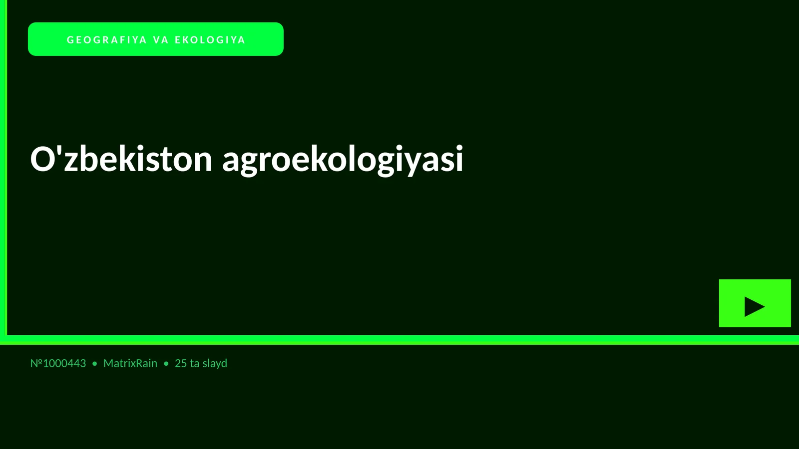 O'zbekiston agroekologiyasi