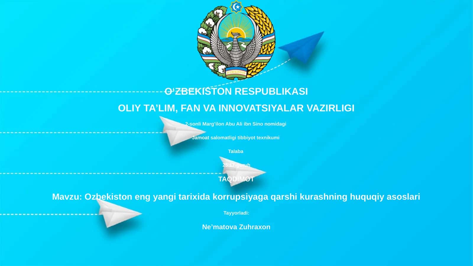 Ozbekistonda korrupsiyaga qarshi kurashning huquqiy asoslari