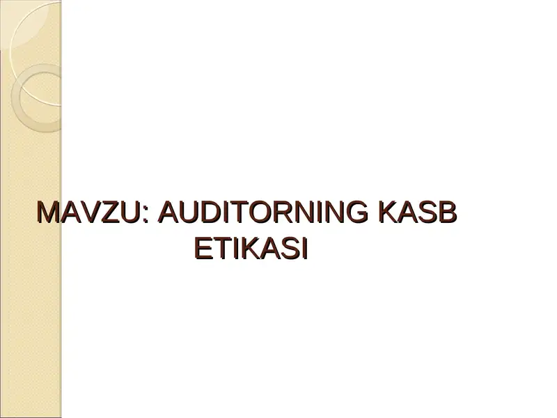 AUDITORNING KASBETIKASI