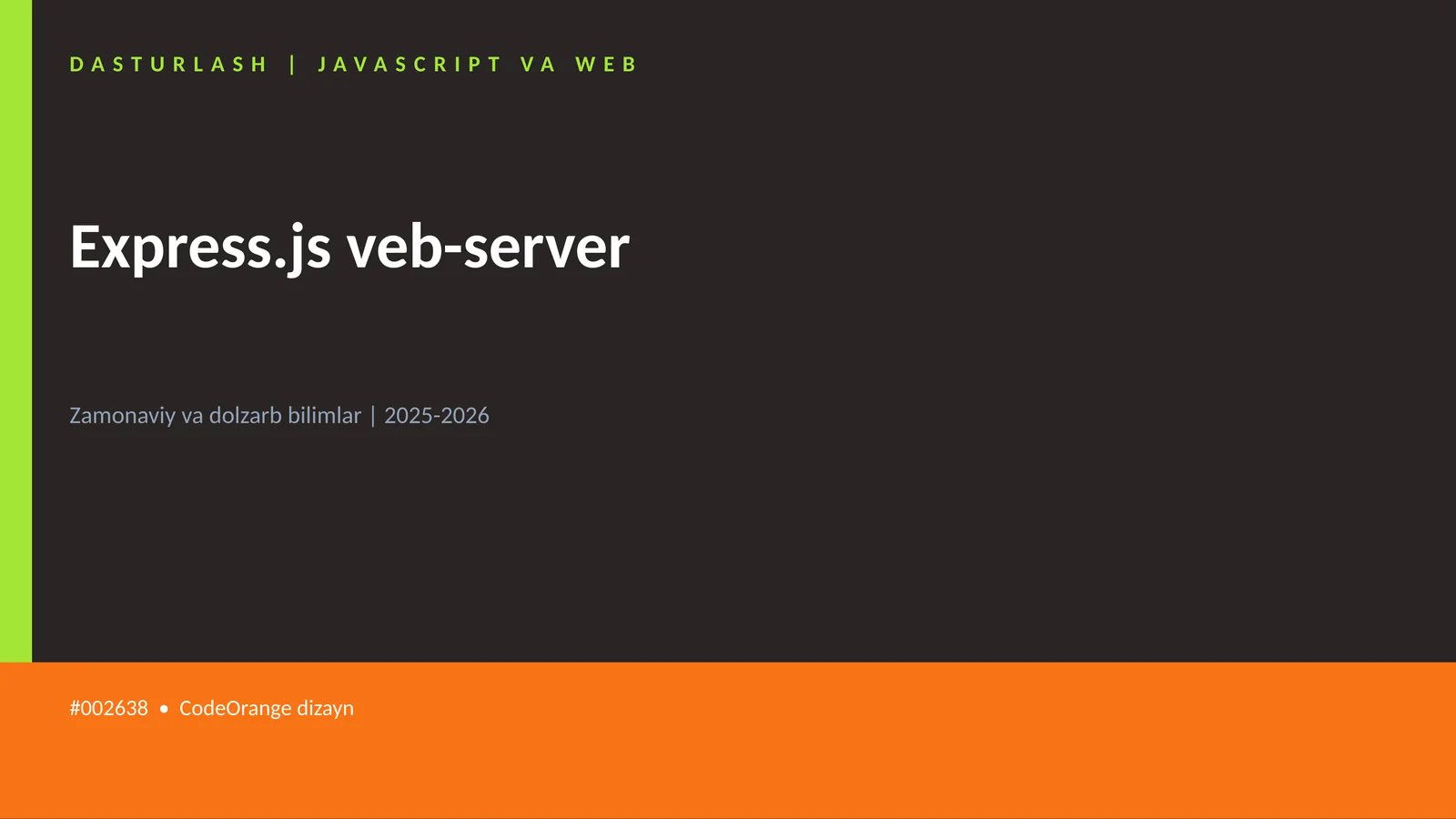 Express.js veb-server