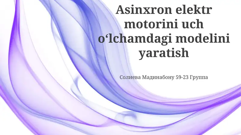 Asinxron elektr motori modeli