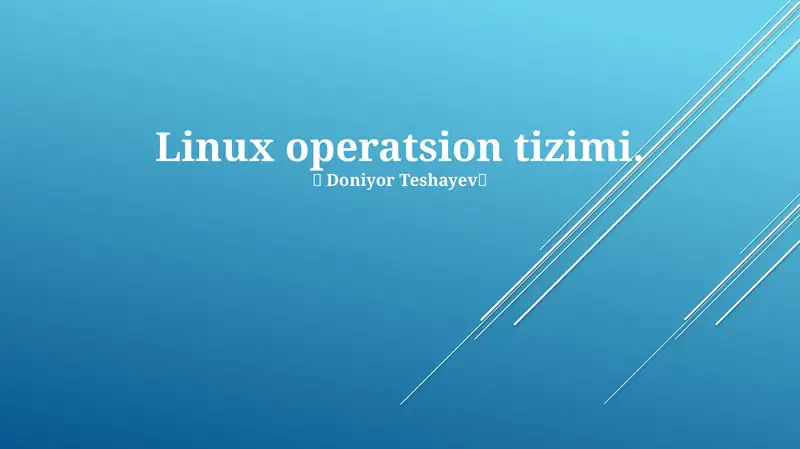 Linux operatsion tizimi