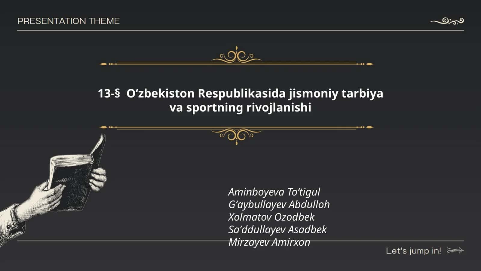Oʻzbekiston Respublikasida jismoniy tarbiya va sportning rivojlanishi