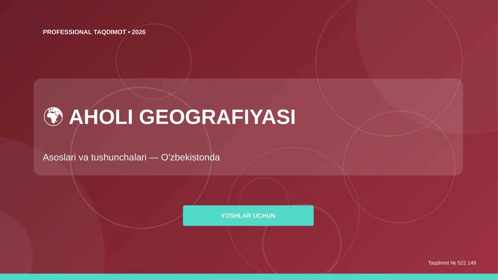 AHOLI GEOGRAFIYASI (Taqdimot № 522 149)
