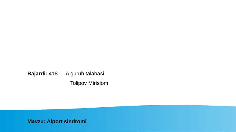 Alport sindromi