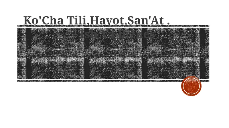 Ko'Cha Tili