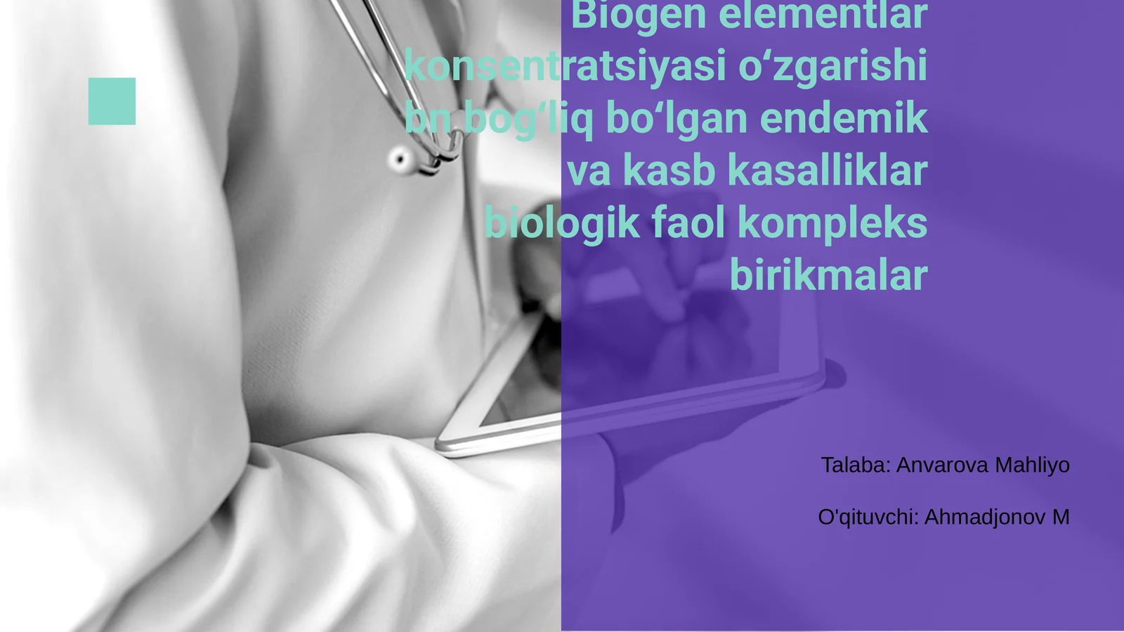 Biogen elementlar va ularning roliga umumiy nuqtai