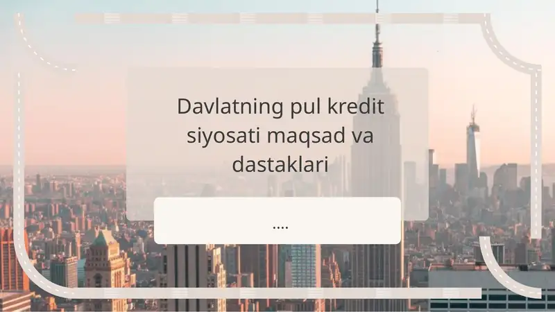 Pul kredit siyosati