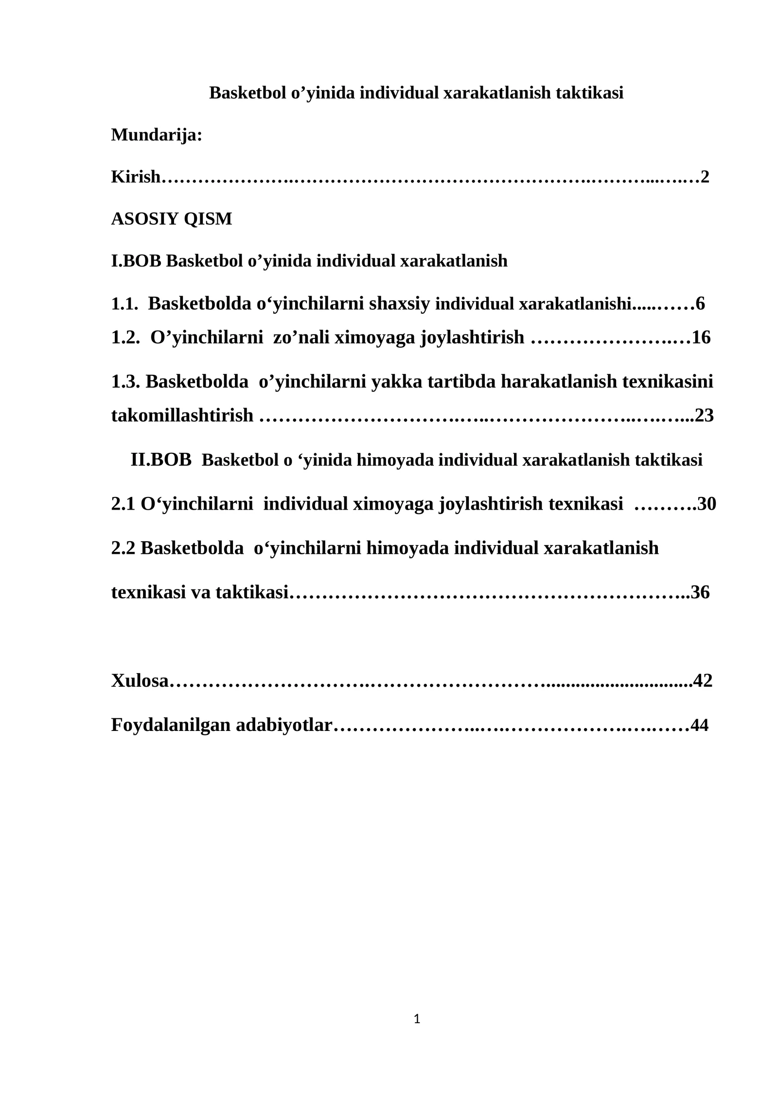 Basketbol o’yinida individual xarakatlanish taktikasi