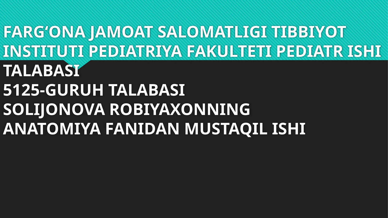 BOSH MIYA QISMI SUYAKLARI.ENSA,PESHONA VA TEPA SUYAKLARI