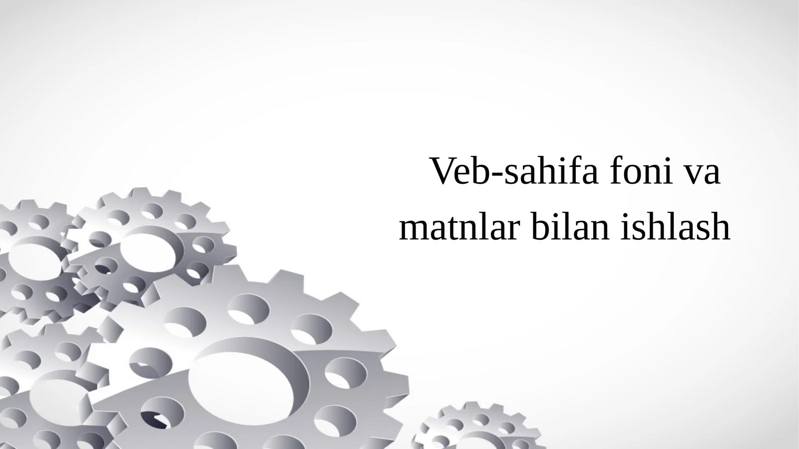 Veb-sahifa foni va matnlar bilan ishlash