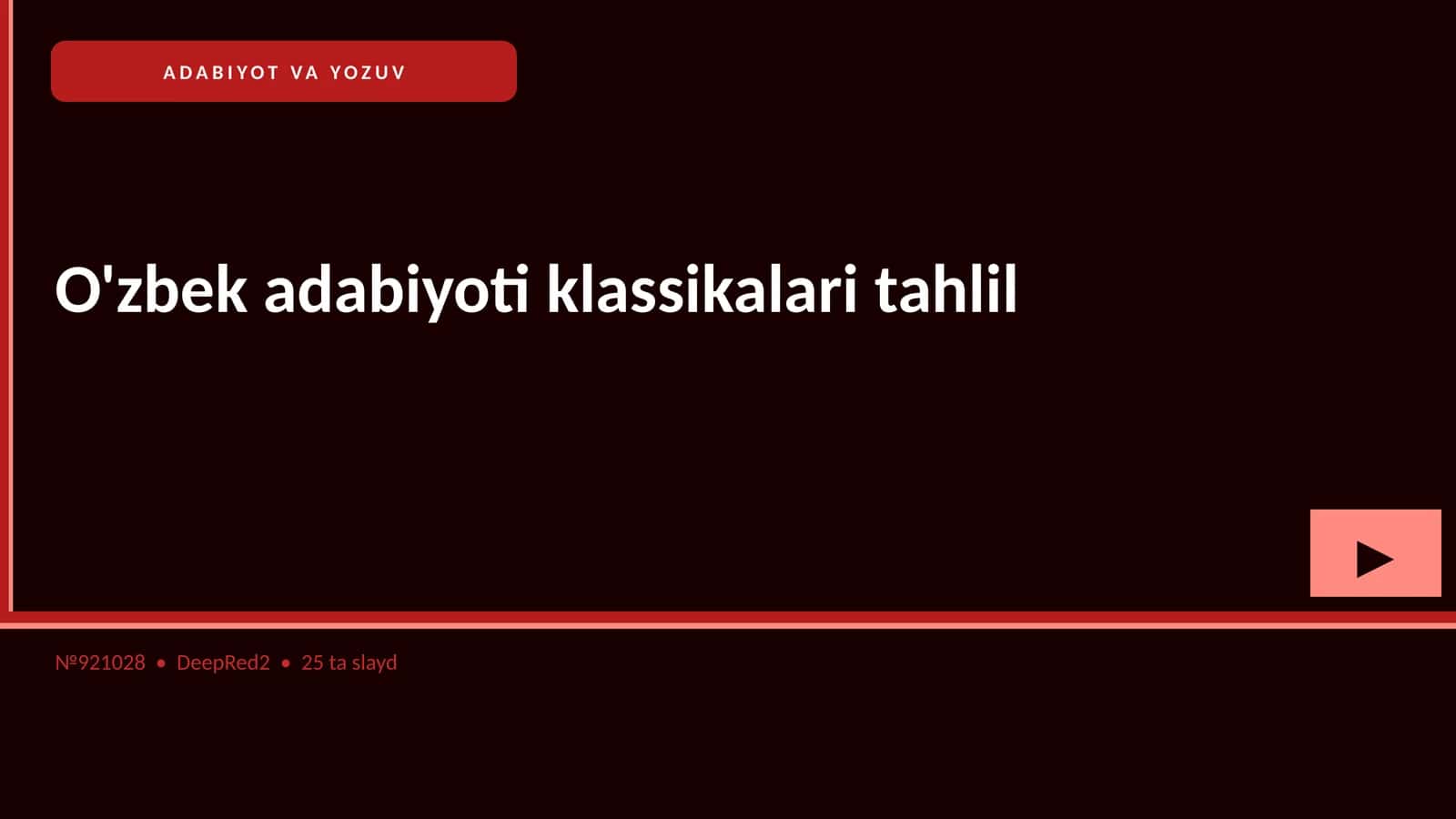 O'zbek adabiyoti klassikalari tahlil