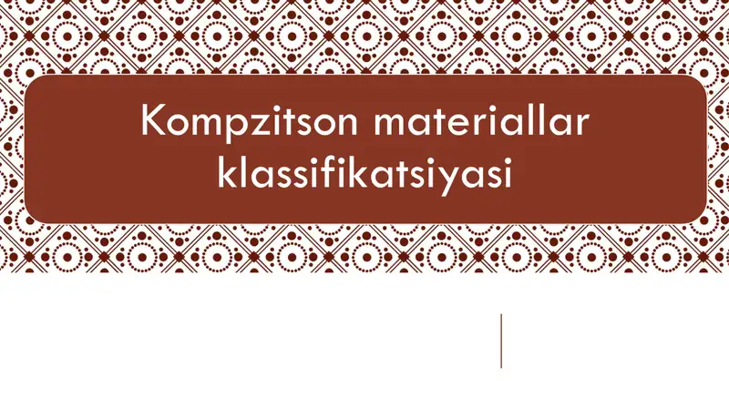 Kompozitsion materiallar