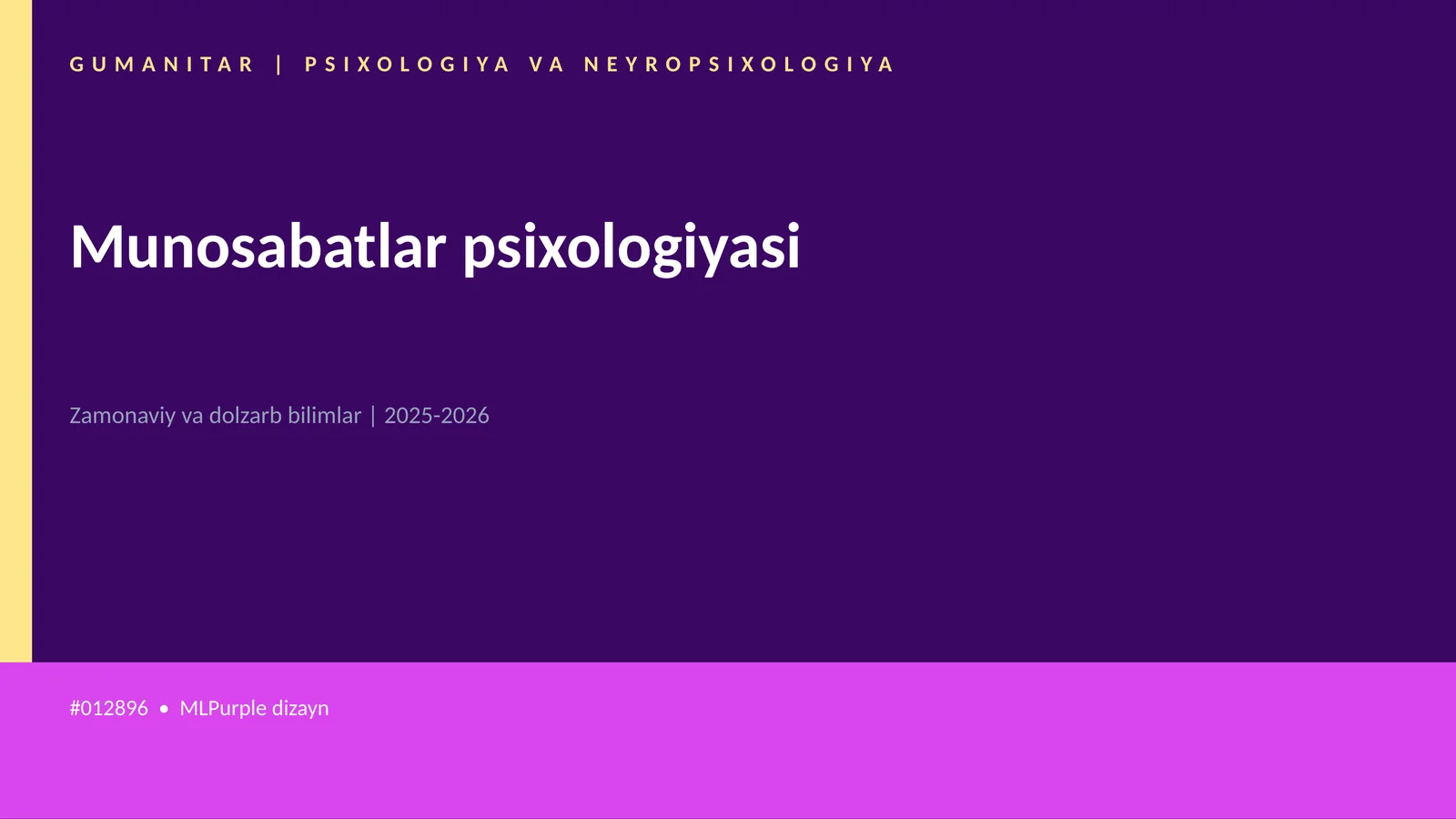 Munosabatlar psixologiyasi