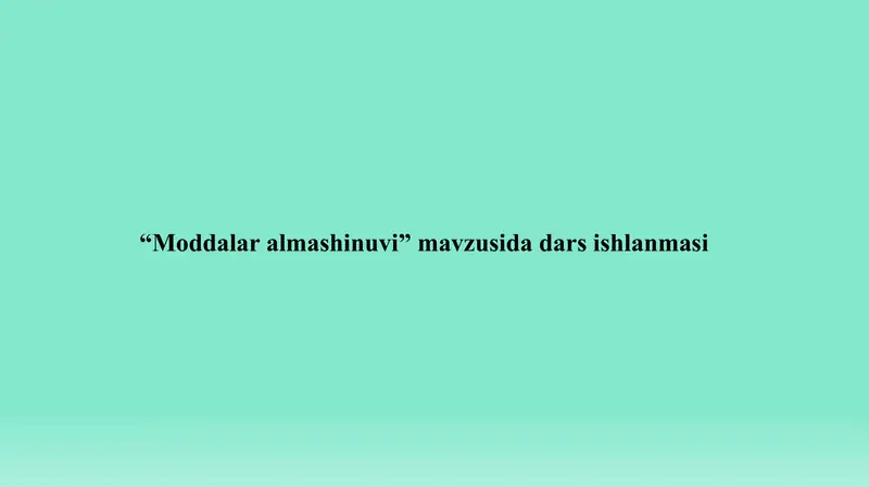 MODDALAR ALMASHINUVI