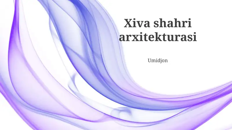 Xiva shahri arxitekturasi