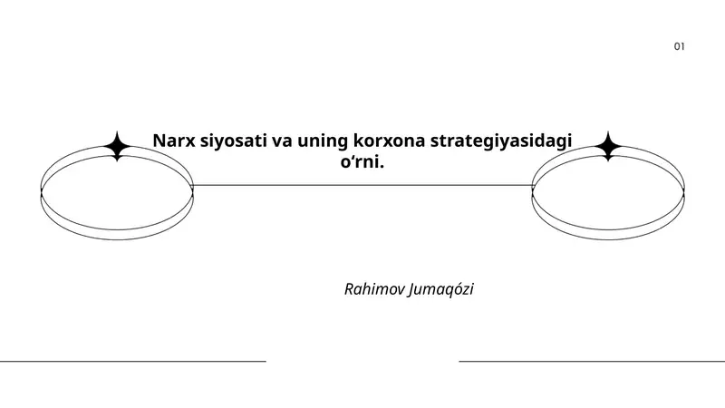 Narx siyosati va uning korxona strategiyasidagi o‘rni
