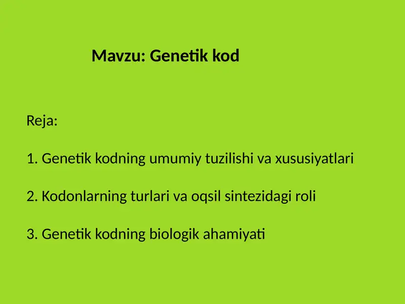 genetik kod