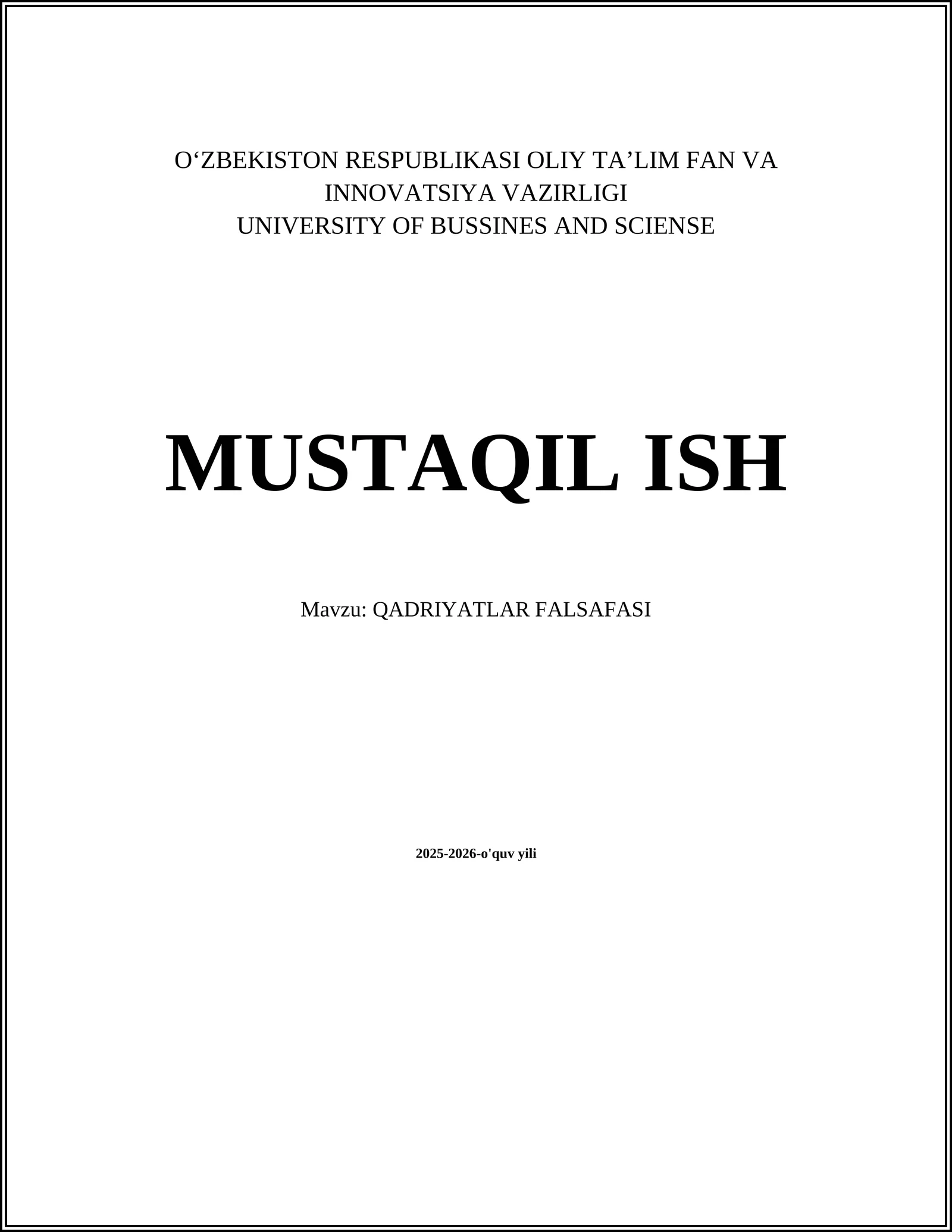 QADRIYATLAR FALSAFASI