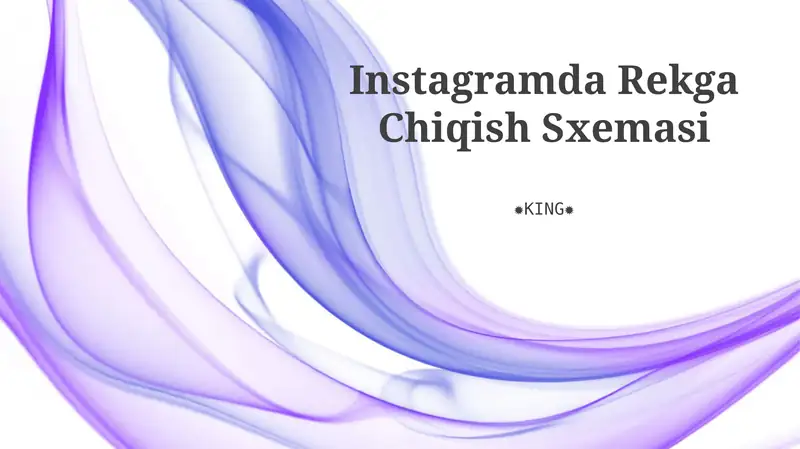 Instagramda Rekga Chiqish Sxemasi