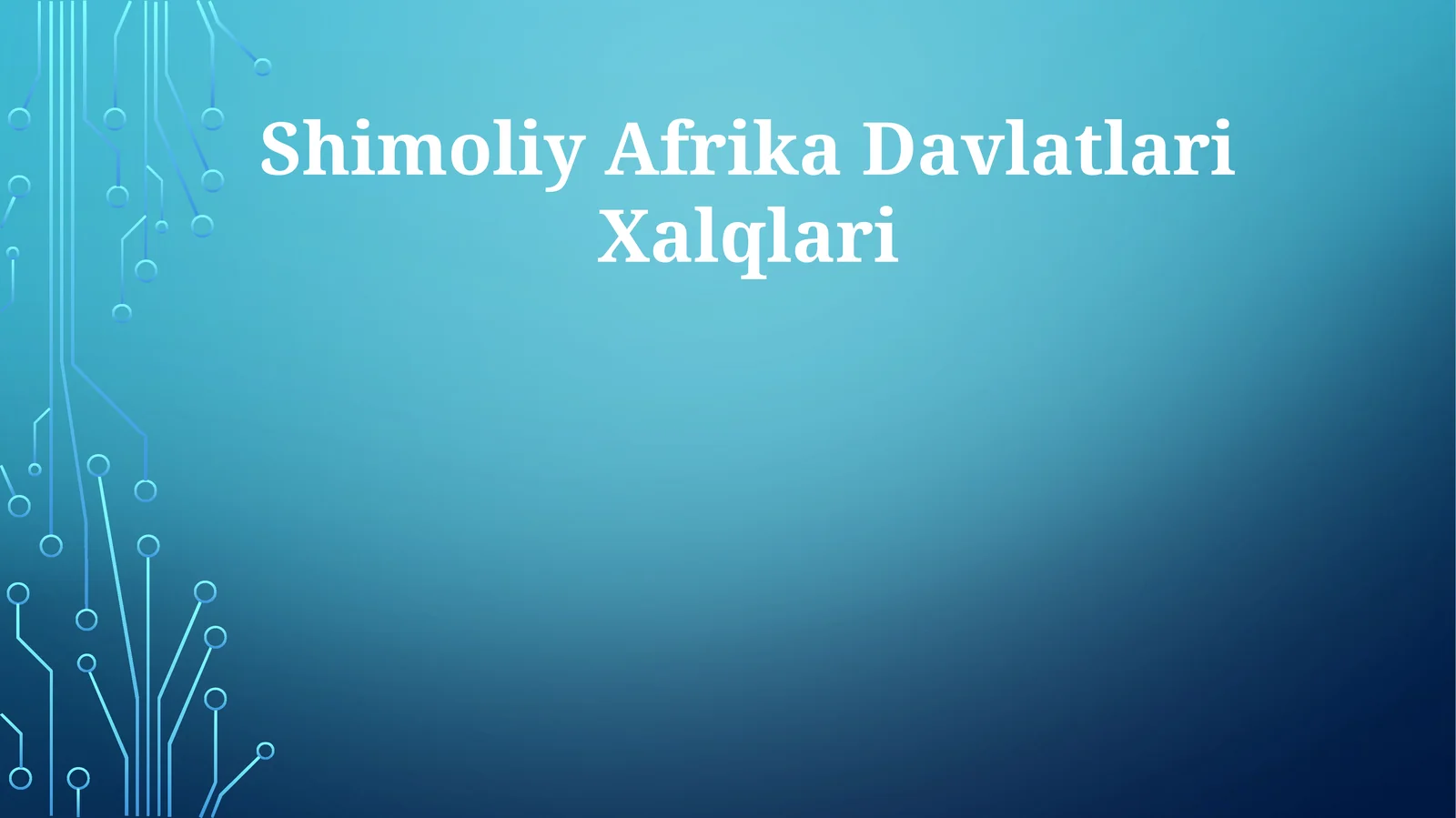 Shimoliy Afrika Davlatlari Xalqlari