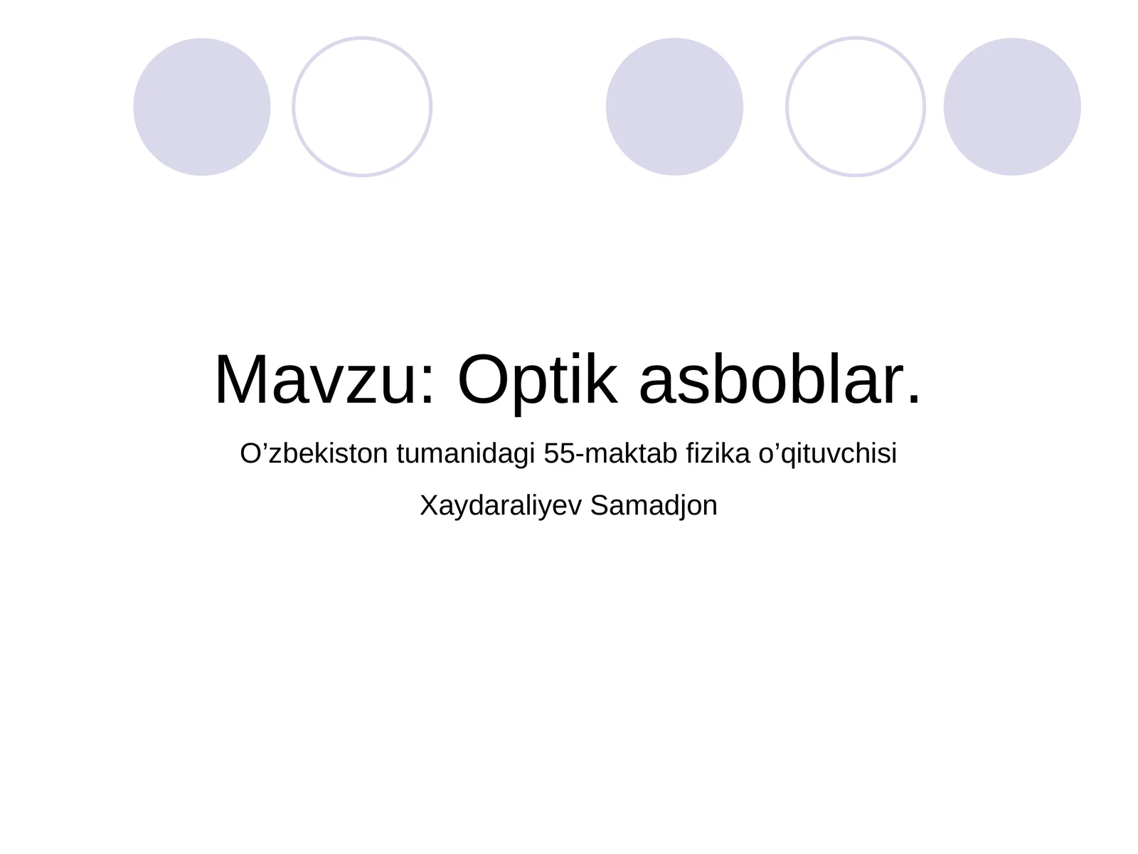 Optik asboblar