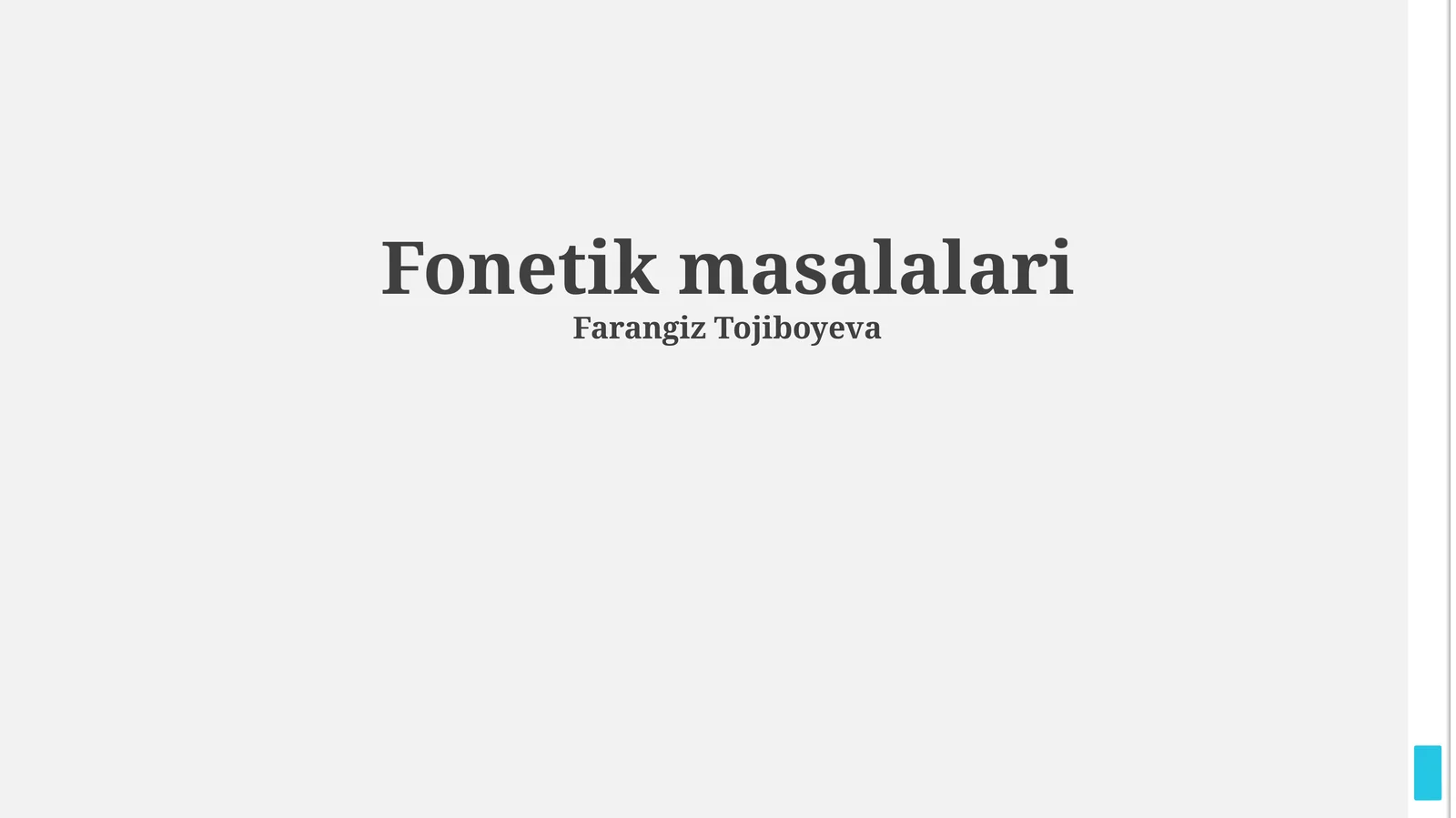 Fonetik masalalari