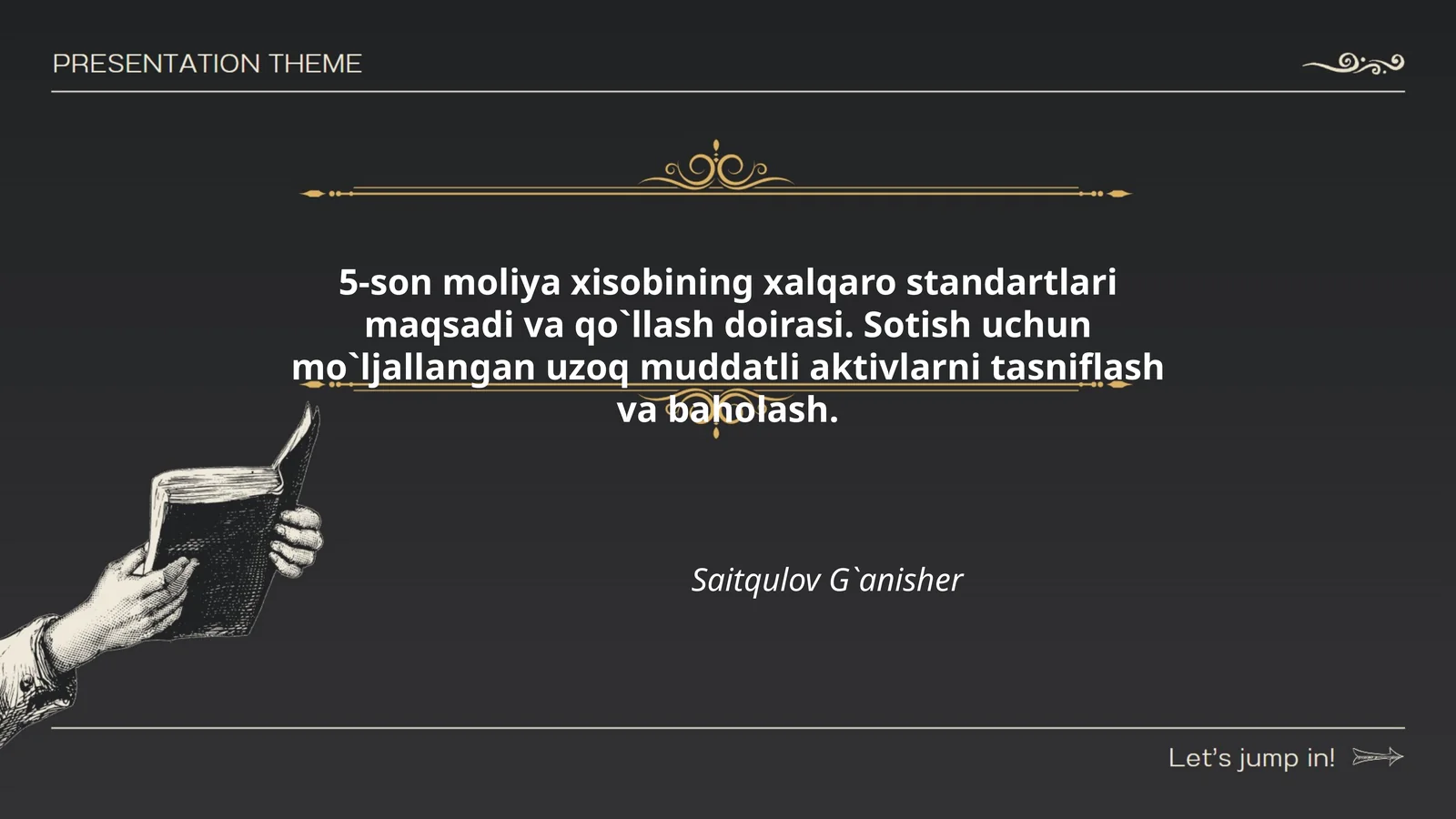 5-son moliya xisobining xalqaro standartlari