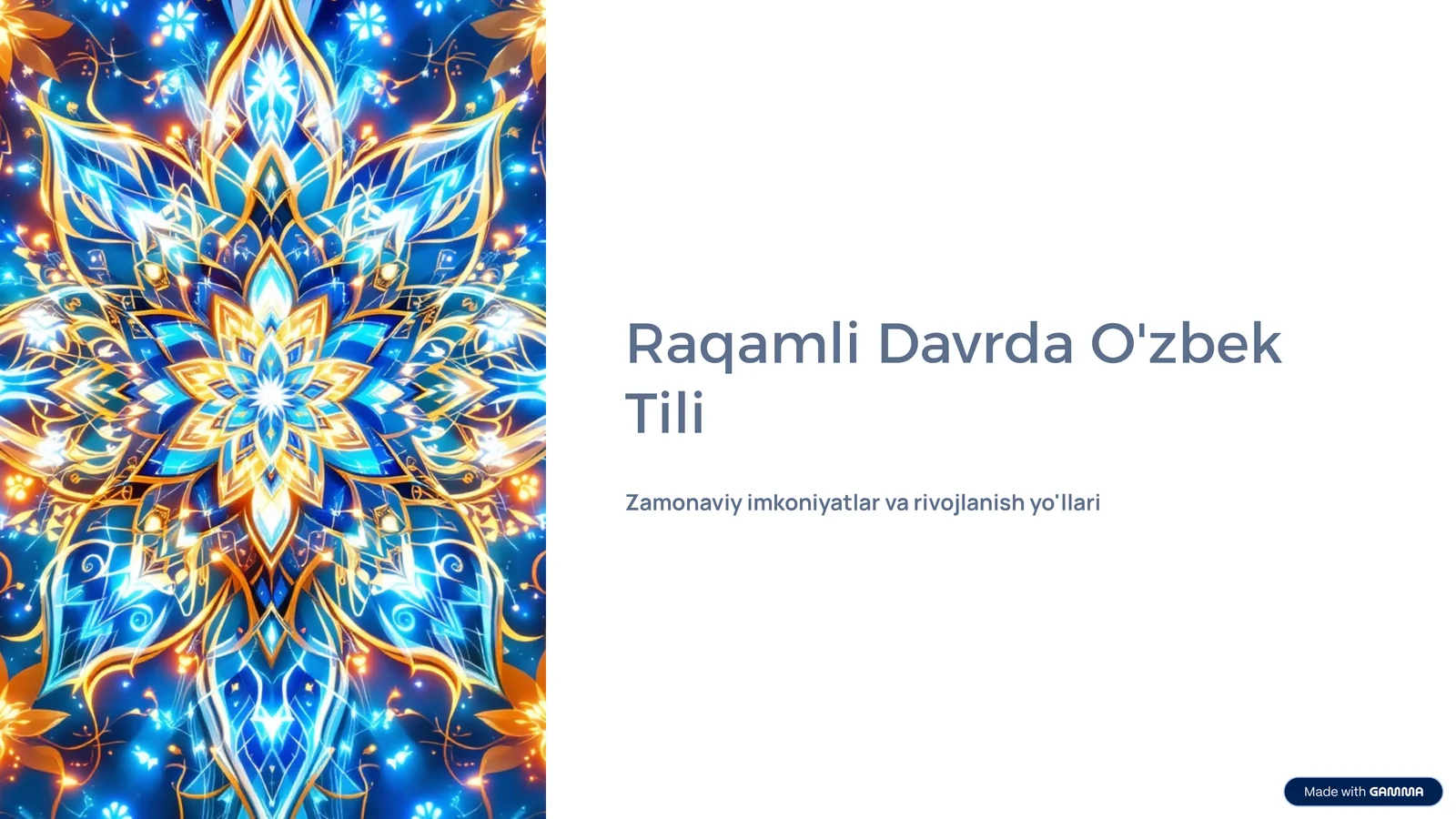 Raqamli Davrda O'zbek Tili