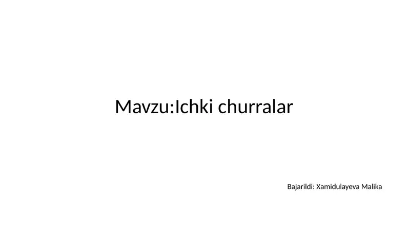 Ichki churralar
