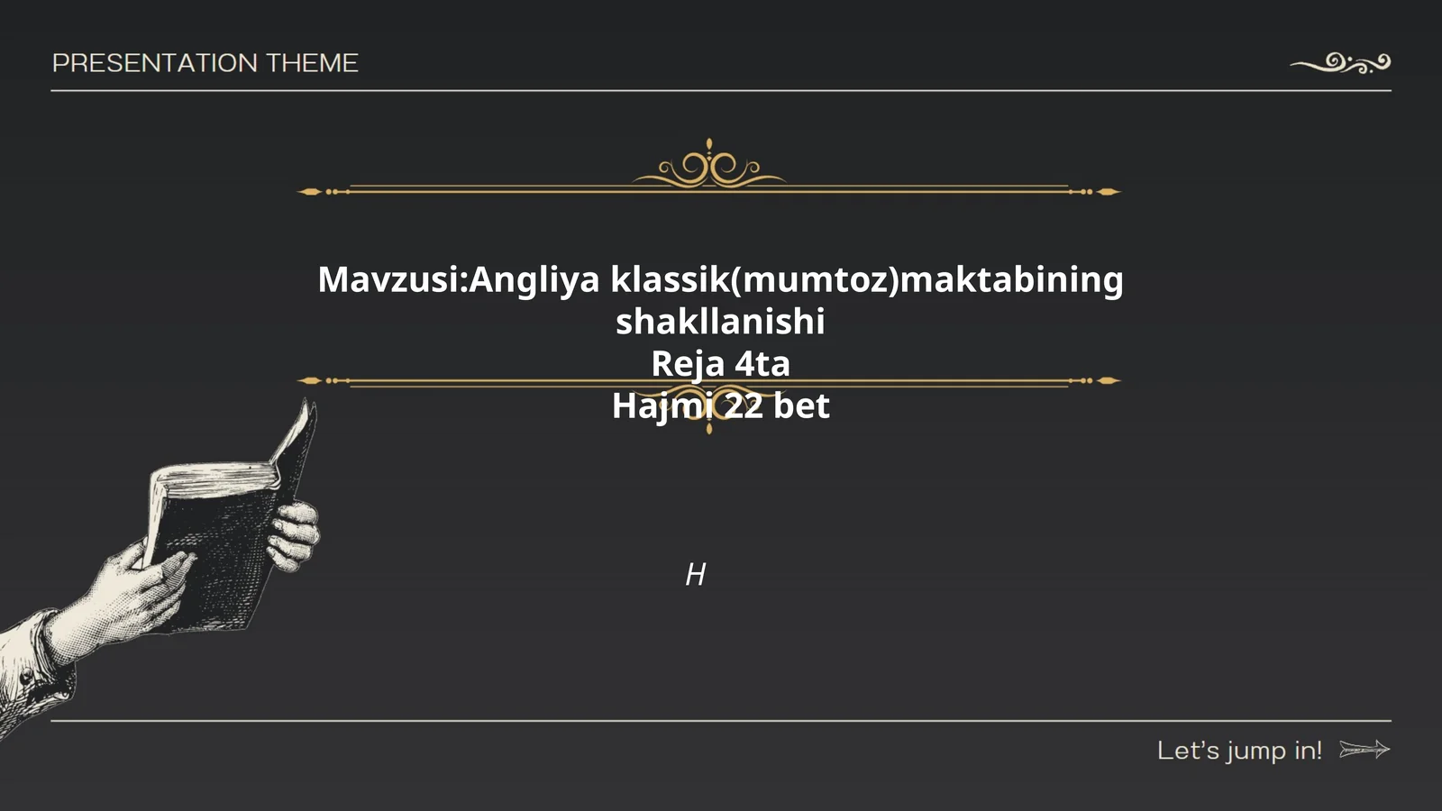 Angliya klassik(mumtoz)maktabining shakllanishi