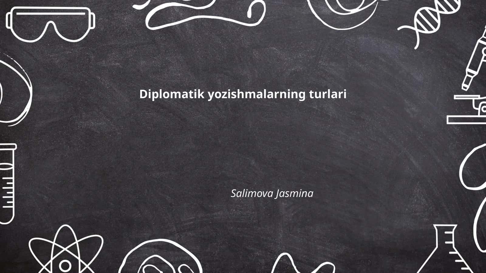 Diplomatik yozishmalarning turlari