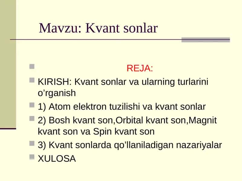 Kvant sonlar