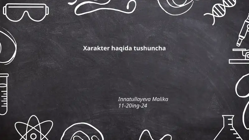 Xarakter haqida tushuncha