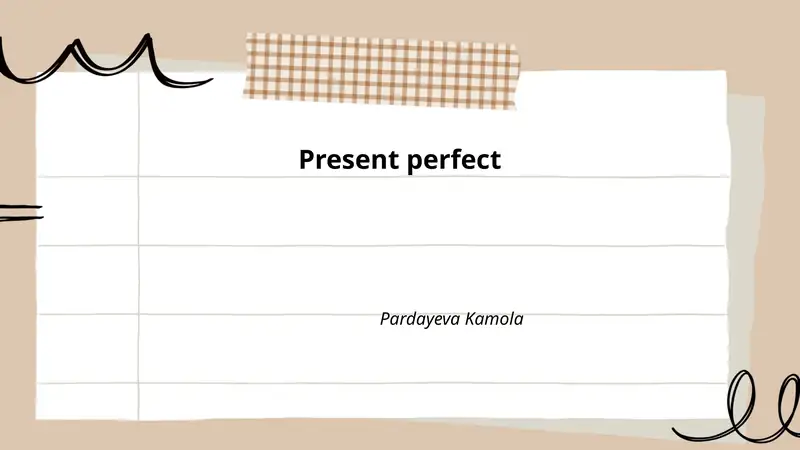 Present perfect