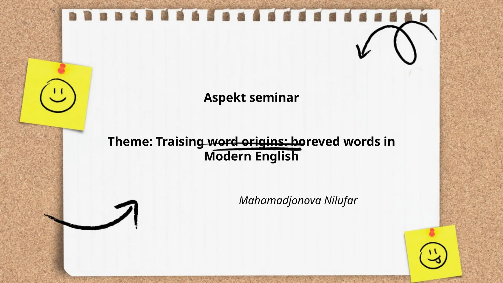 Seminar: Word Origins in Modern English