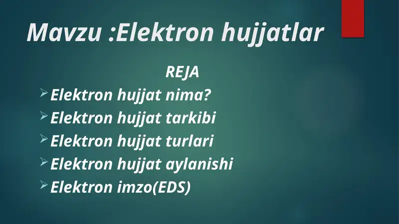 Elektron hujjatlar