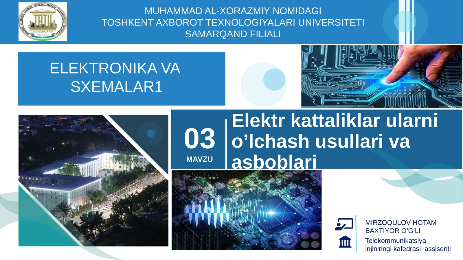 Elektr kattaliklar ularning o’lchash usullari va asboblari