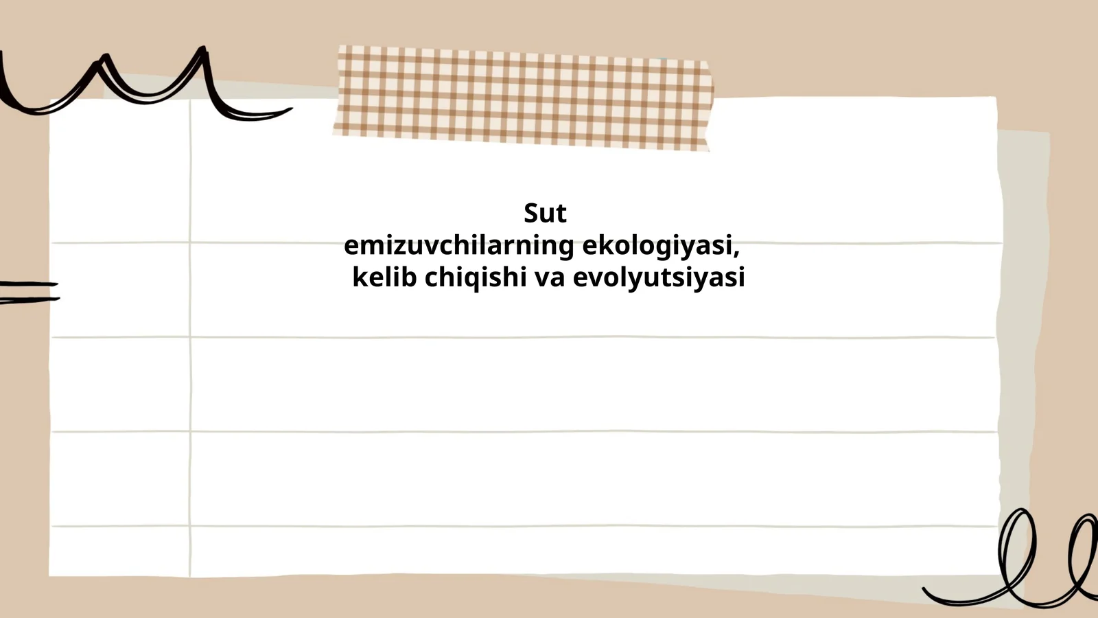 Sutemizuvchilarning kelib chiqishi va evolyutsiyasi