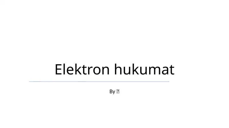 Elektron hukumat
